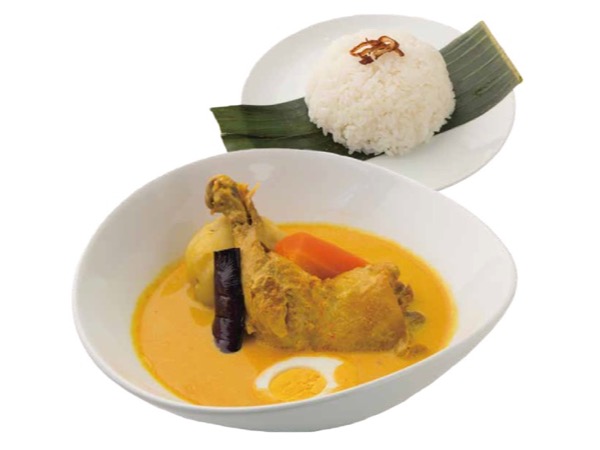 骨付きチキンのジャワカレーとナシプティ(白米)